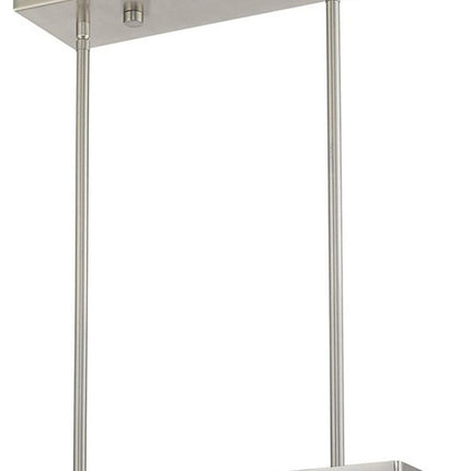 Nickel Three Light Metal Dimmable Chandelier With Shades