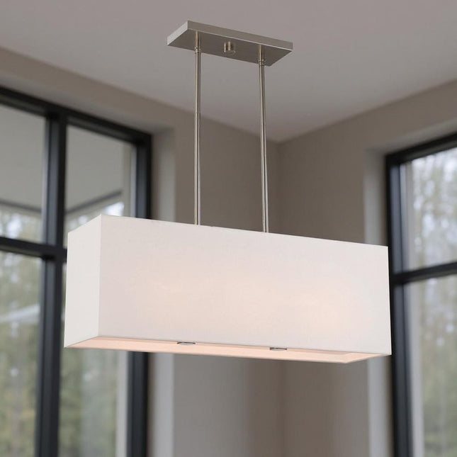 Three Light Dimmable Chandelier With Shades HomeRoots