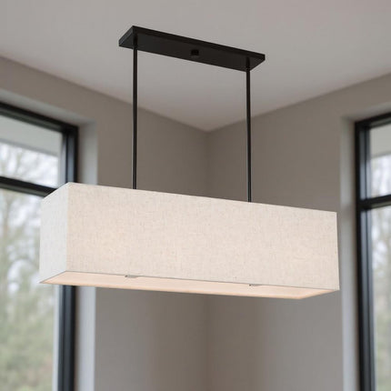 Four Light Dimmable Chandelier With Shades HomeRoots