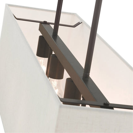Four Light Dimmable Chandelier With Shades HomeRoots