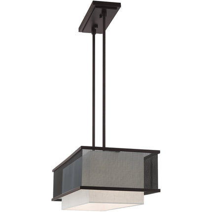 Bronze Three Light Metal Dimmable Chandelier With Shades