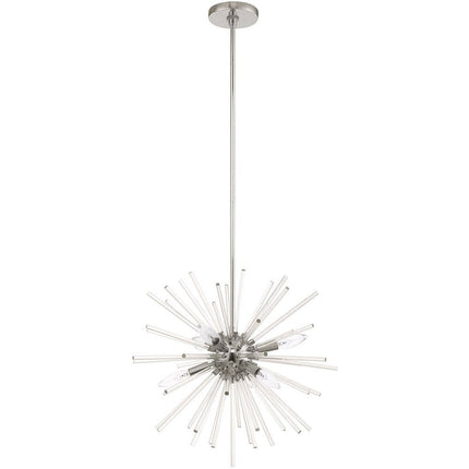 Six Light Dimmable Chandelier With Shades HomeRoots