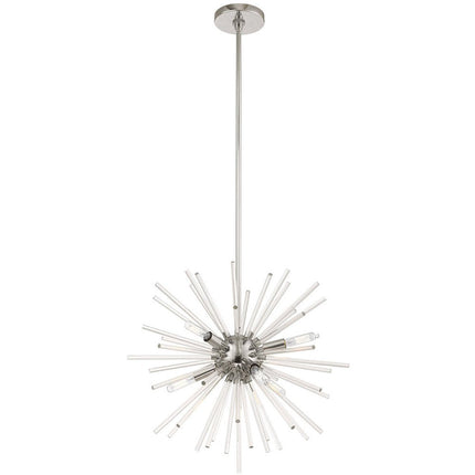 Six Light Dimmable Chandelier With Shades HomeRoots