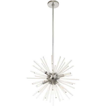 Six Light Dimmable Chandelier With Shades HomeRoots