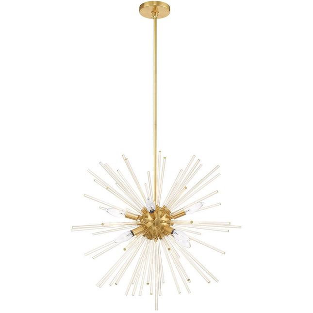 Eight Light Dimmable Chandelier With Shades HomeRoots