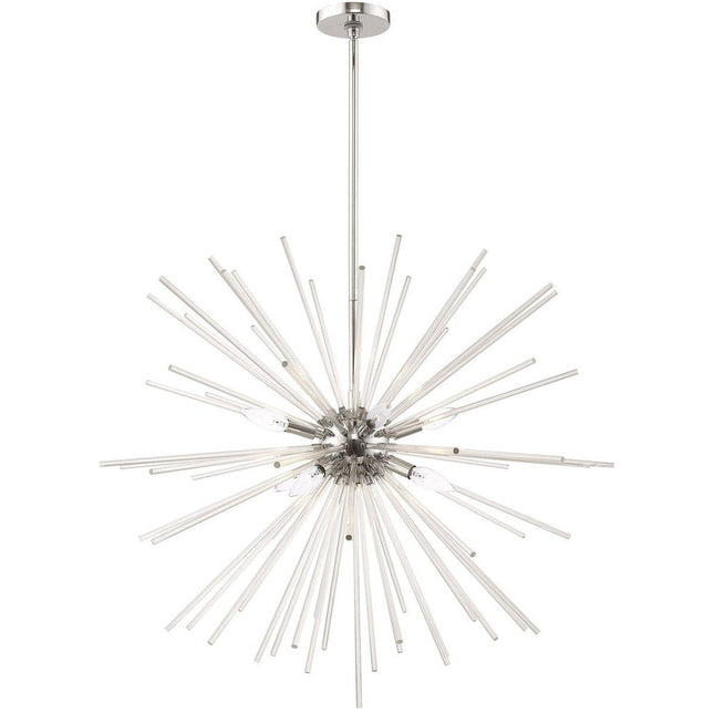 Eight Light Dimmable Chandelier With Shades HomeRoots