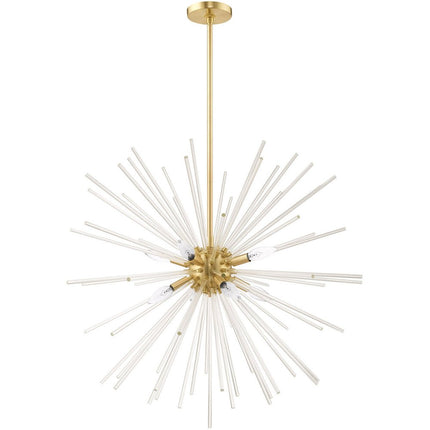 Eight Light Dimmable Chandelier With Shades HomeRoots