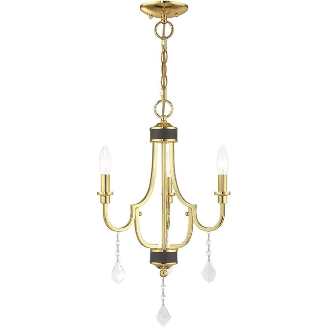 Three Light Dimmable Chandelier With Shades HomeRoots