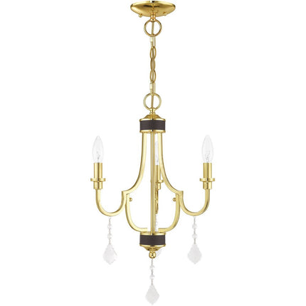 Three Light Dimmable Chandelier With Shades HomeRoots