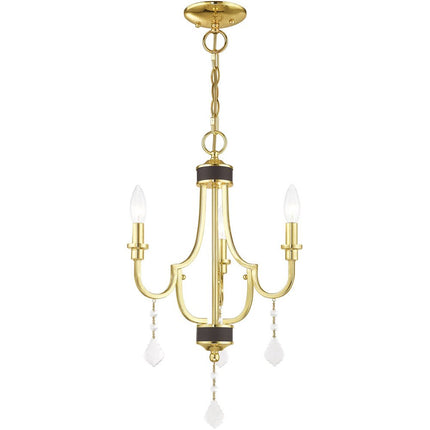 Three Light Dimmable Chandelier With Shades HomeRoots