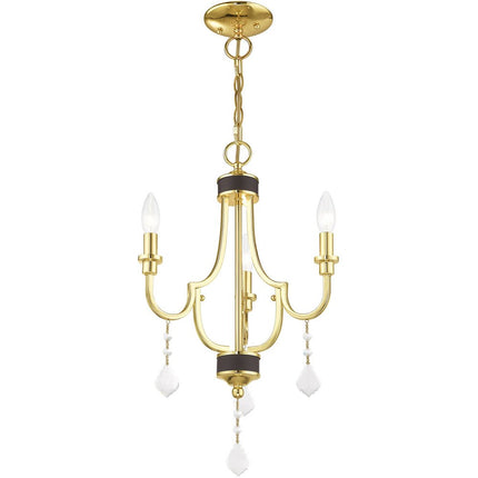 Three Light Dimmable Chandelier With Shades HomeRoots