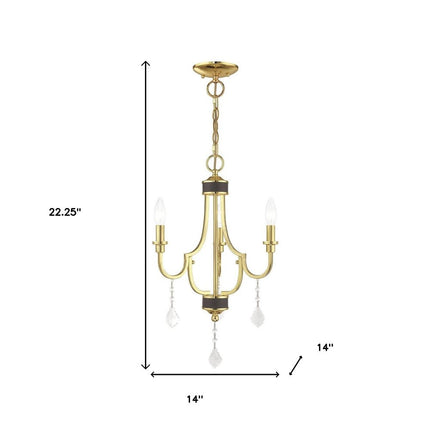 Three Light Dimmable Chandelier With Shades HomeRoots