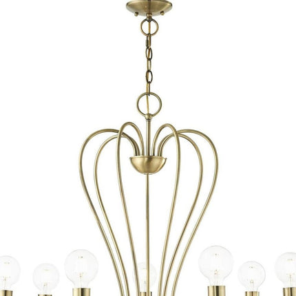 Seven Light Dimmable Chandelier With Shades HomeRoots