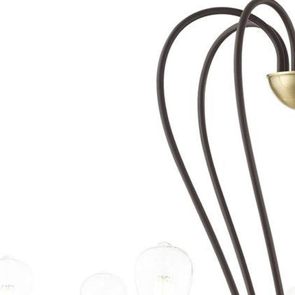 Seven Light Dimmable Chandelier With Shades HomeRoots