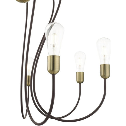 Seven Light Dimmable Chandelier With Shades HomeRoots