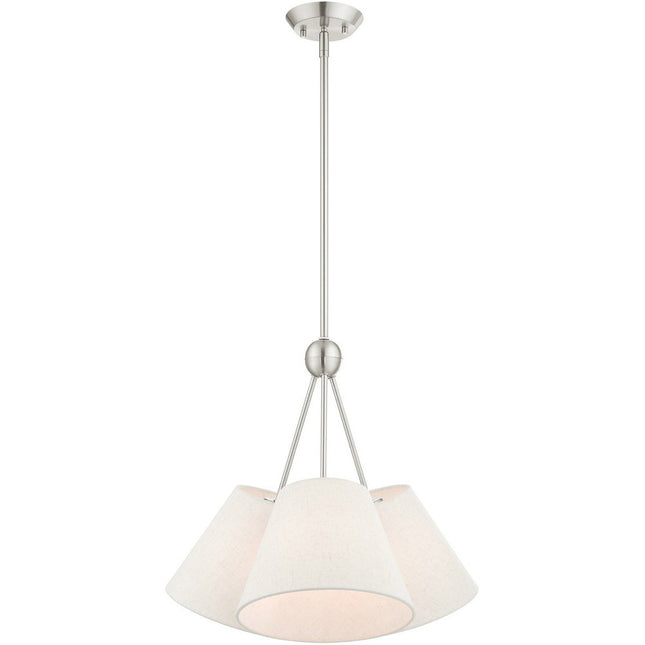 Three Light Dimmable Chandelier With Shades HomeRoots
