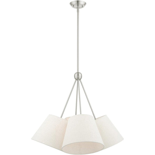 Four Light Dimmable Chandelier With Shades HomeRoots