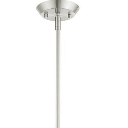 Nickel Four Light Metal Dimmable Chandelier With Shades
