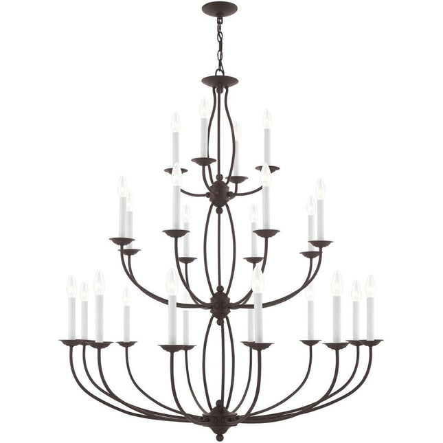 Bronze Multi Light Dimmable Chandelier With Shades HomeRoots