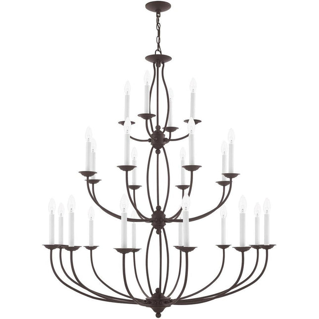 Bronze Multi Light Metal Dimmable Chandelier With Shades HomeRoots