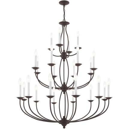 Bronze Multi Light Metal Dimmable Chandelier With Shades
