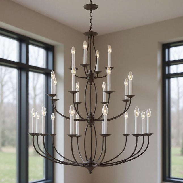 Bronze Multi Light Dimmable Chandelier With Shades HomeRoots