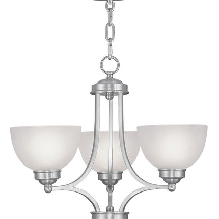 Three Light Dimmable Chandelier With Shades HomeRoots