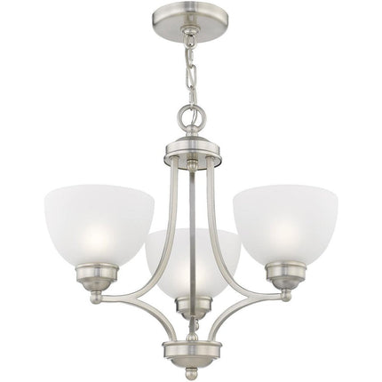 Three Light Dimmable Chandelier With Shades HomeRoots