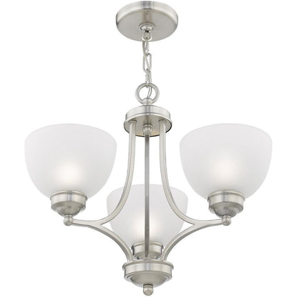 Three Light Dimmable Chandelier With Shades HomeRoots