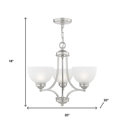Three Light Dimmable Chandelier With Shades HomeRoots