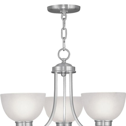 Three Light Dimmable Chandelier With Shades HomeRoots