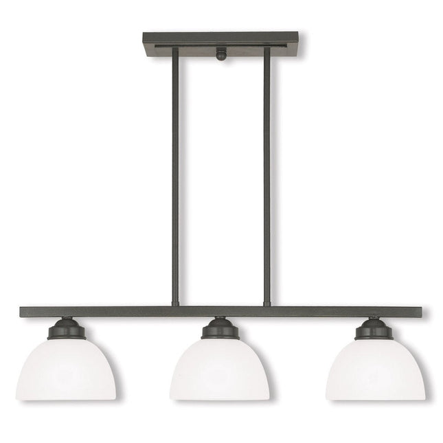 Three Light Dimmable Chandelier With Shades HomeRoots