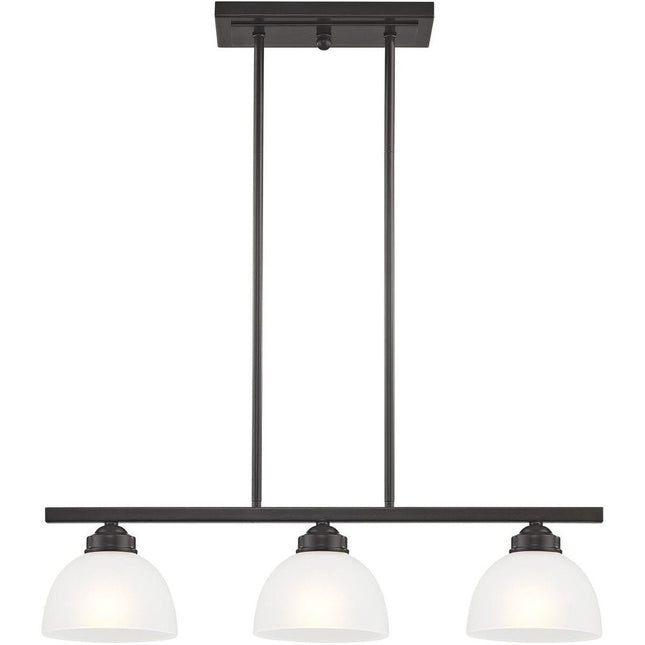 Three Light Dimmable Chandelier With Shades HomeRoots