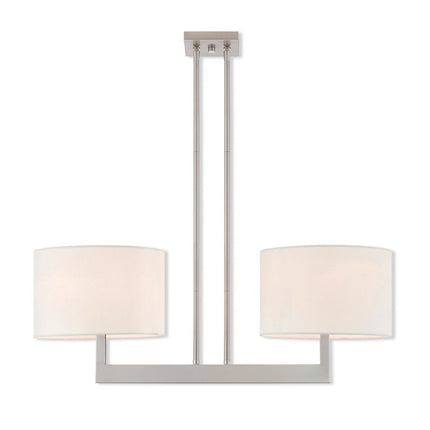 Two Light Dimmable Chandelier With Shades HomeRoots