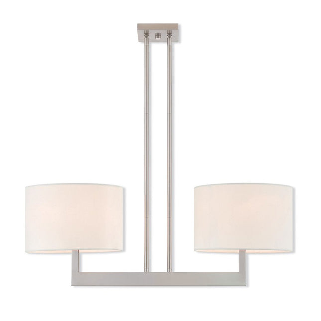 Two Light Dimmable Chandelier With Shades HomeRoots