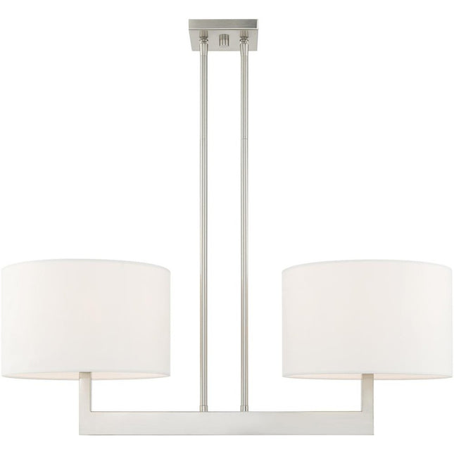 Two Light Dimmable Chandelier With Shades HomeRoots