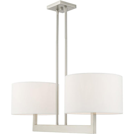 Two Light Dimmable Chandelier With Shades HomeRoots