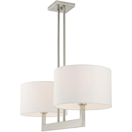 Two Light Dimmable Chandelier With Shades HomeRoots