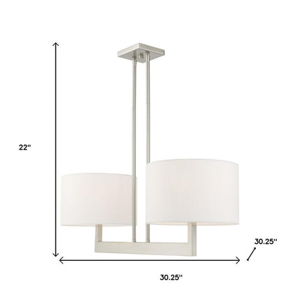Two Light Dimmable Chandelier With Shades HomeRoots