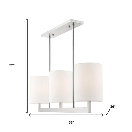 Three Light Dimmable Chandelier With Shades HomeRoots