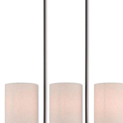 Bronze Five Light Metal Dimmable Chandelier With Shades