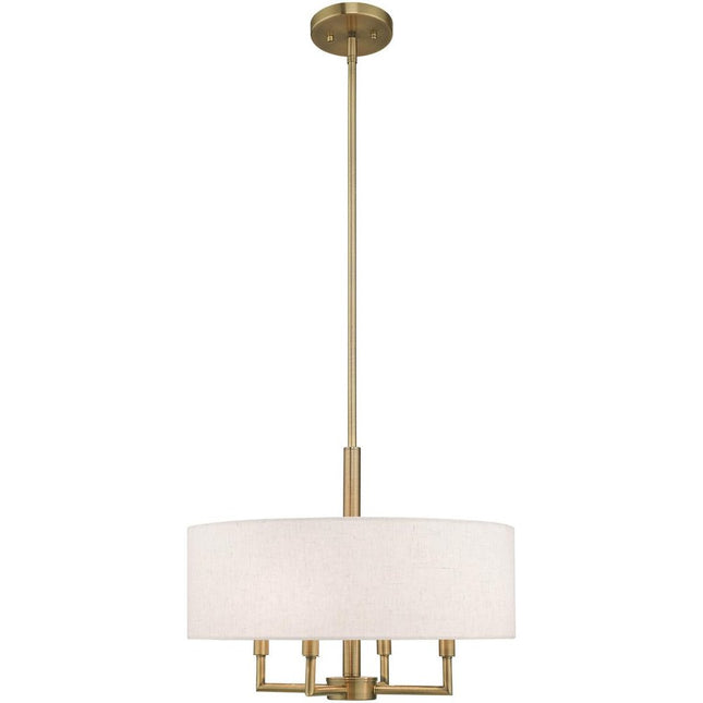 Four Light Dimmable Chandelier With Shades HomeRoots