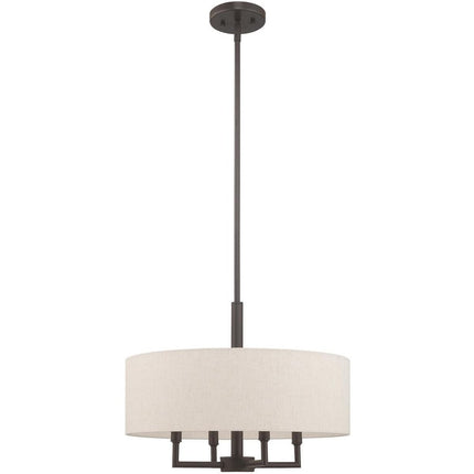 Four Light Dimmable Chandelier With Shades HomeRoots