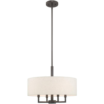 Four Light Dimmable Chandelier With Shades HomeRoots