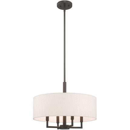Four Light Dimmable Chandelier With Shades HomeRoots