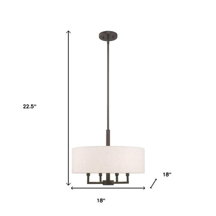 Four Light Dimmable Chandelier With Shades HomeRoots
