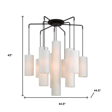 Bronze Multi Light Dimmable Chandelier With Shades HomeRoots