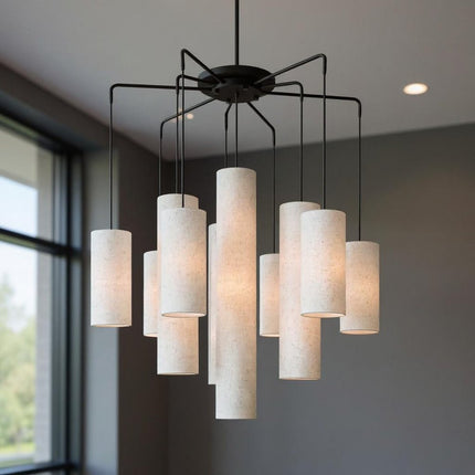 Bronze Multi Light Dimmable Chandelier With Shades HomeRoots