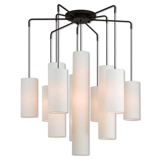 Bronze Multi Light Dimmable Chandelier With Shades HomeRoots