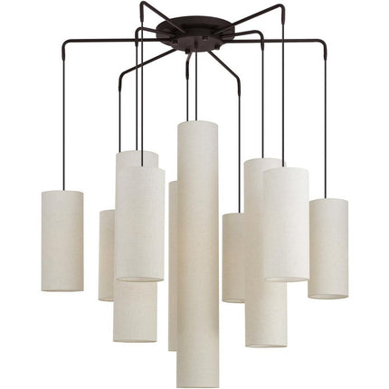 Bronze Multi Light Dimmable Chandelier With Shades HomeRoots
